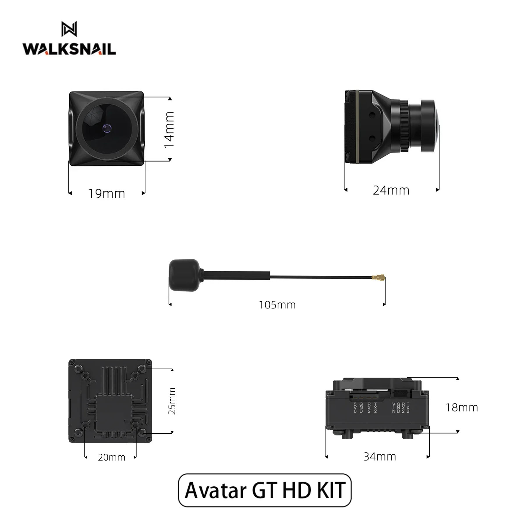 Walksnail 아바타 GT HD 키트 2W VTX  - Fpv Drone Vtx 리뷰 및 가격